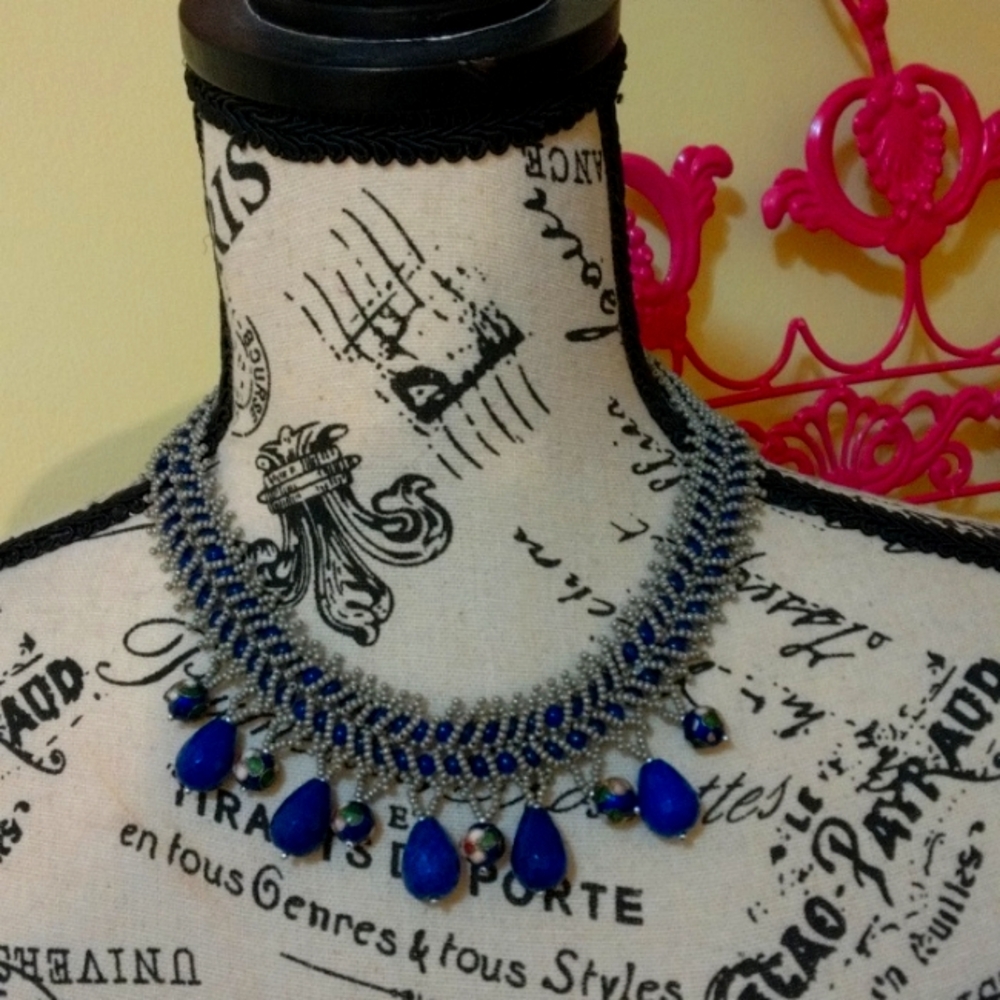 Gorgeous Vintage Cloisonne Necklace